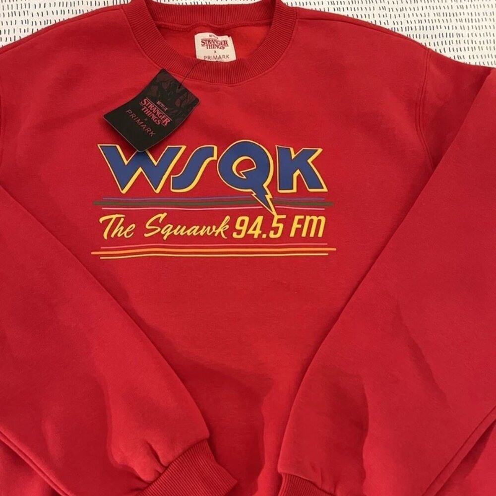 NEW Stranger Things X Primark WSQK Oversized Hoodie Medium